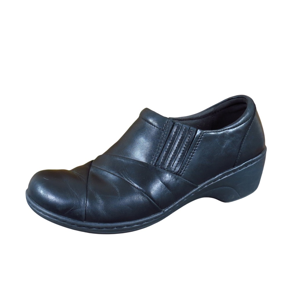 Clarks Channing Essa Womens Loafer Shoe Size 8 Work Professional Black Leather